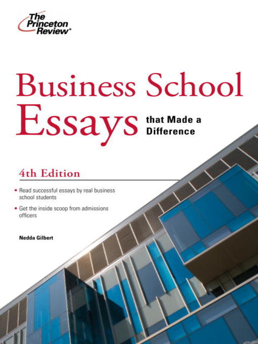Title details for Business School Essays that Made a Difference by Princeton Review - Available